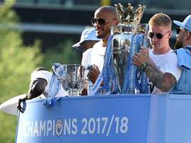 De Bruyne lifted the Premier League with City last season. AFP