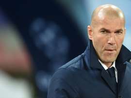 Zinédine Zidane suit un match de Ligue des champions. AFP