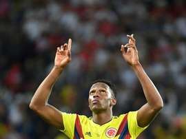 Everton are looking to sign Yerry Mina from Barcelona. AFP