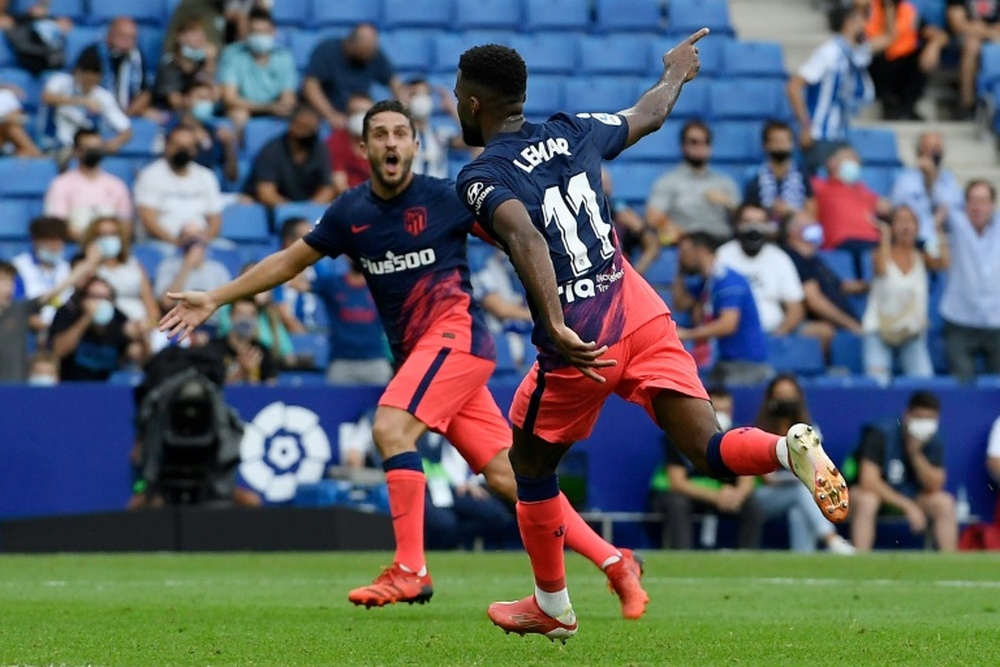 Carrasco e Lemar resgatam o Atlético em reestreia apagada de Griezmann. Captura/MovistarLaLiga