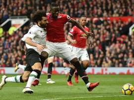 Salah's goalscoring run ended against Man Utd. AFP.