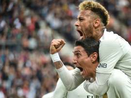 Neymar impressed in a deeper role. AFP