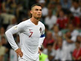 Cristiano no podía faltar en la semifinal ante Suiza. AFP