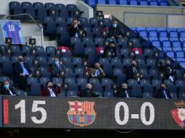 Barcelona and Napoli paid tribute to Diego Maradona. AFP