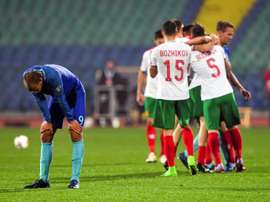 Bas Dost foi impotente perante a organização búlgara. AFP