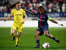 Formiga (r) has renewed her contract at PSG. AFP