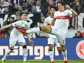 Gomez gives Stuttgart space to breathe. AFP
