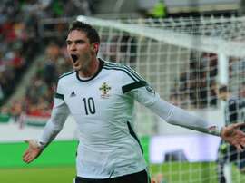 Lafferty could be making the move back to the Ibrox this season. AFP