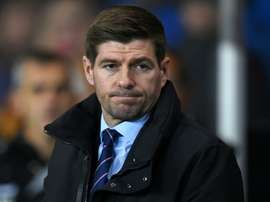 The win puts Steven Gerrard's side level on points with Celtic. AFP
