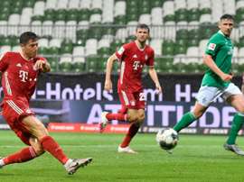 Lewandowski scored to clinch the Bundesliga title. AFP