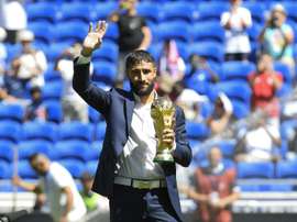 Fekir brought the trophy back to Lyon. GOAL
