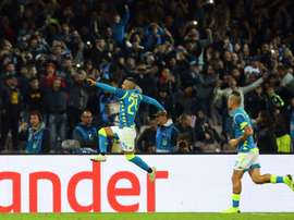 Insigne drew Napoli level. AFP