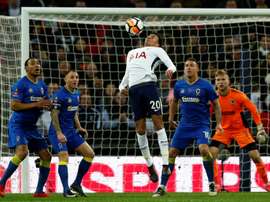 Spurs cruised to victory over AFC Wimbledon. AFP