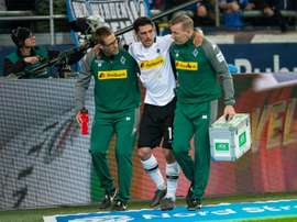 Stindl sustained an ankle injury and had to be escorted off. GOAL
