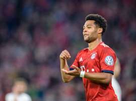 Serge Gnabry celebrates every goal in the same way. AFP