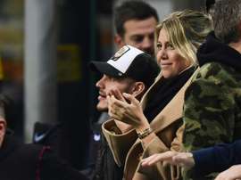 Los ultras del Inter, en contra de Icardi. AFP