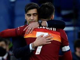 Roma beat Spezia right at the death on Saturday. AFP
