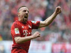 Bayern Munichs French midfielder Franck Ribery celebrates after his opening goal. BeSoccer