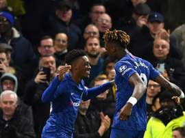 Hudson-Odoi and Abraham got on the scoresheet in Chelsea's win over Burnley. AFP