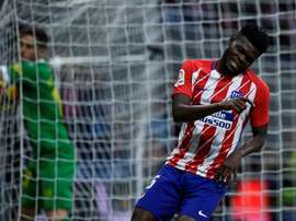 Thomas Partey has penned a new contract for Atletico. AFP