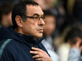 Chelsea Manager Sarri has concern over his team's temperament. AFP