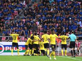 The away supporters were soon celebrating as Malaysia drew level before the half-hour. AFP