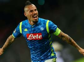 Napoli recognise Hamsik as a club legend. AFP