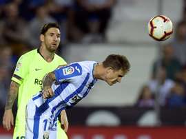 Messi and co. failed to congratulate the Leganes players. AFP