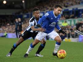 Aaron Lennon is back in training with Everton. AFP