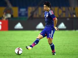 Japanese midfielder Gaku Shibasaki announced himself on the international stage with two goals. AFP