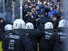 Police investigate fan trouble in Dortmund. AFP