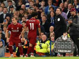 Salah has apparently had a mass argument with Klopp. AFP