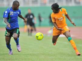 Tanzania captain Shomari Kapombe (L) conceded a penalty. AFP