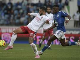 Lyons Memphis Depay claimed his first club assists of the season in the win at Strasbourg. AFP