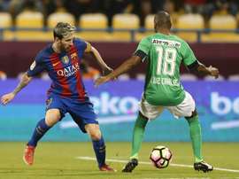 El Barça, aclamado en Doha. AFP