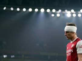 David Luiz played on until half-time despite clashing heads with Raul Jimenez. AFP
