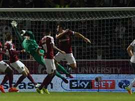 Northampton played Manchester United at the Sixfields stadium in 2016. AFP