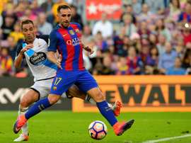 Alcacer gets a rare start against Hercules in the Copa del Rey. AFP