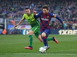 Messi hit four in Barcelona's thumping win over Eibar. AFP