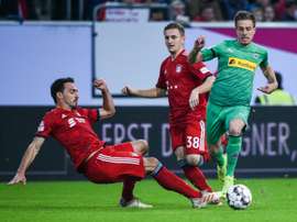 Bayern needed penalties to edge past Gladbach. GOAL