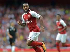 Lacazette anotó el único gol del Arsenal. AFP