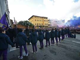 Thousands turned up to say goodbye to Davide Astori. AFP