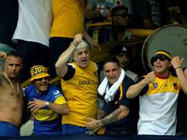Rafael Di Zeo, centre, and Mauro Martin, second right, are among the banned. AFP