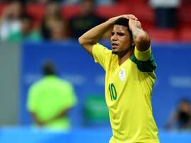 Keagan Dolly reacts during the Rio 2016 Olympic Games First Round Group A mens football match