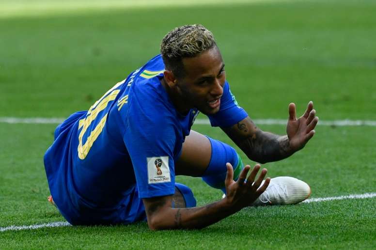 Neymar was criticised at the World Cup. AFP