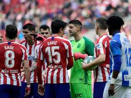 Atletico held by Leganes as defender goes in goal. AFP