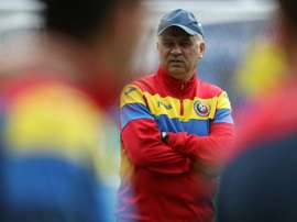Romanias coach Anghel Iordanescu, pictured on June 14, 2016, became the first managerial casualty of Euro 2016 after Romania was knocked out of Euro 2016 in the first round