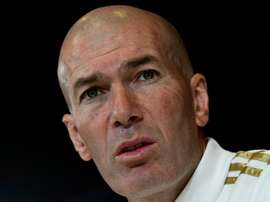 Zidane falou sobre a lesão de Carvajal na coletiva de imprensa após vitória sobre o Eibar. AFP