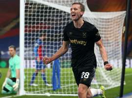Czech mate: Tomas Soucek struck twice to send West Ham into the Premier Leagues top four. AFP
