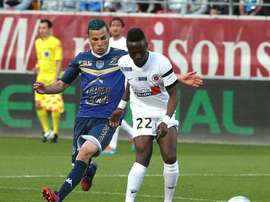 Guinea-Bissau captain and defender midfielder Bocundji Ca (R) has played for several French clubs, including Châteauroux